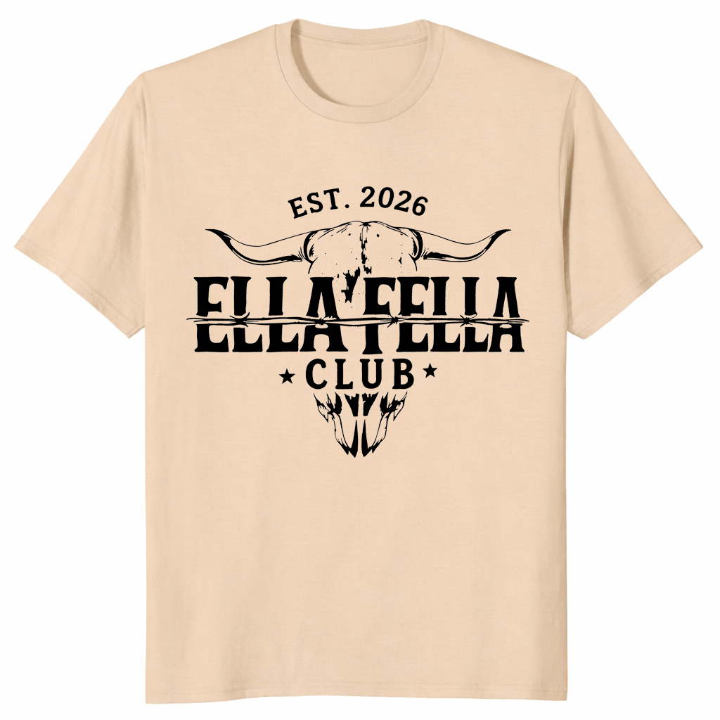 Ella Fella Est 2026 shirt in sand for Ella's Fellas country music fans