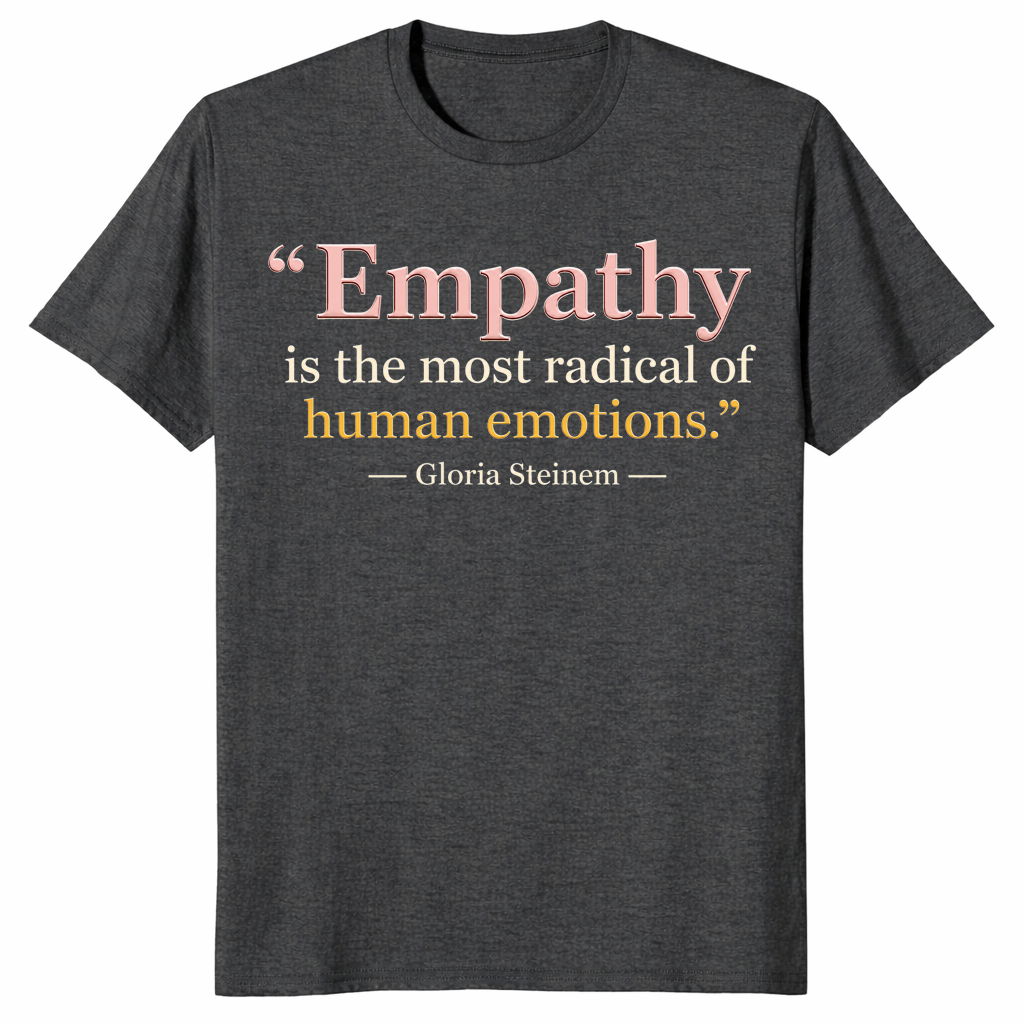 Empathy is radical shirt in dark heather grey