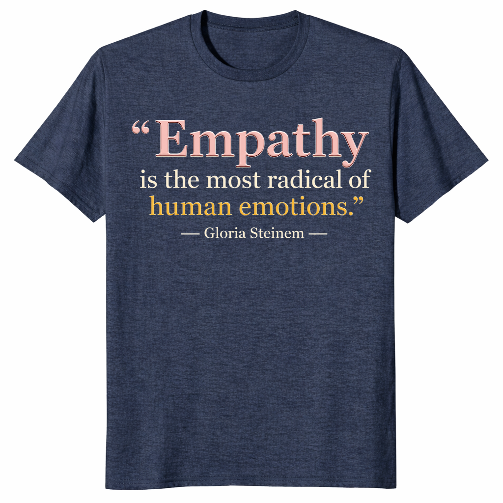 Empathy is radical shirt in heather navy