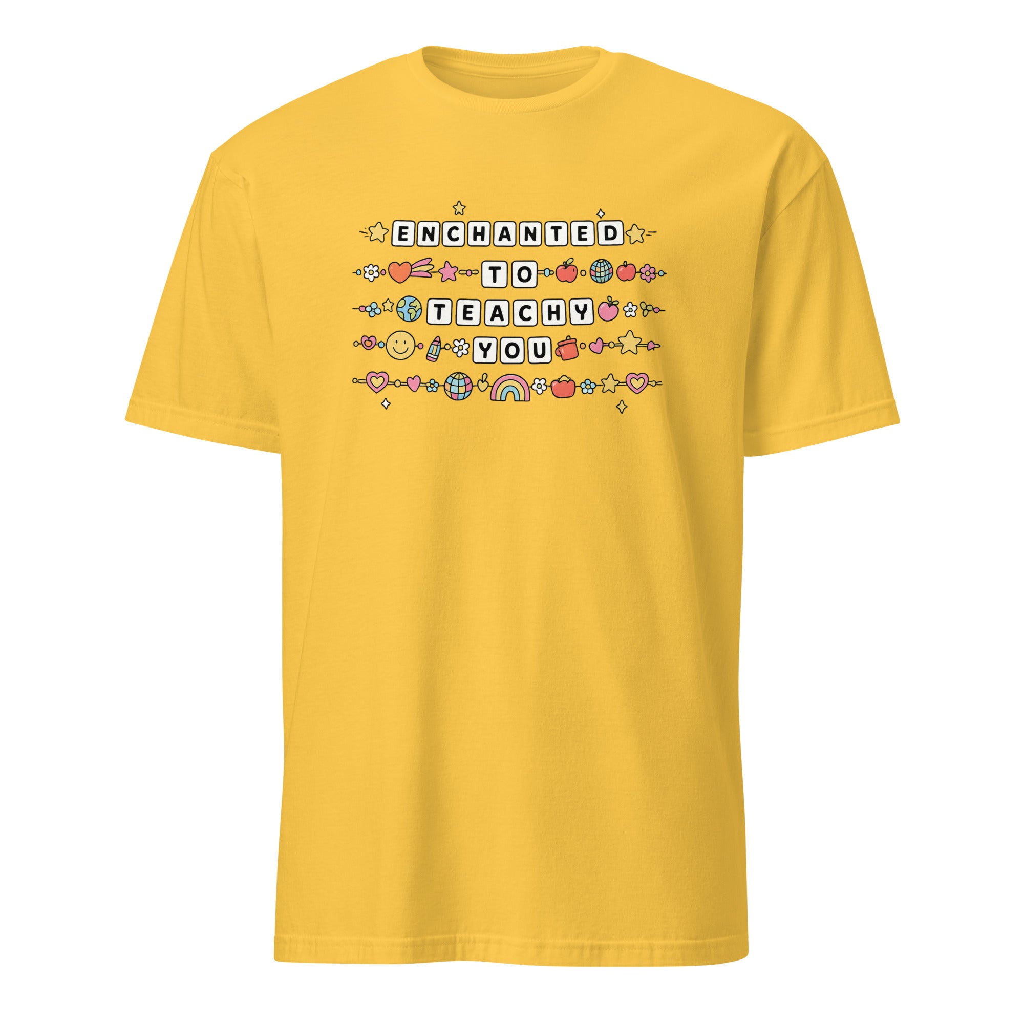 Daisy Yellow Enchanted to Teach You Shirt by Cuccico – Bright Teacher T-Shirt