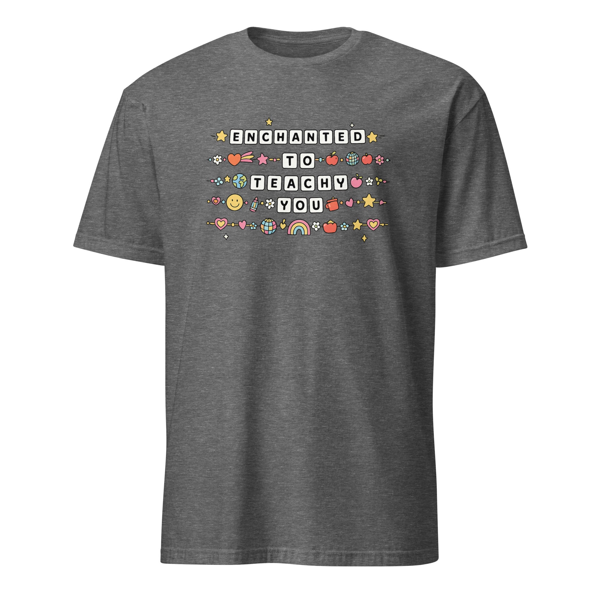 Graphite Heather Enchanted to Teach You Shirt by Cuccico – Disney Teacher T-Shirt
