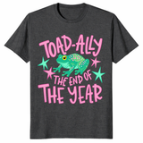 End of year teacher shirt with cute frog graphic for classroom party and staff photos