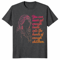 Enough books shirt in dark heather grey