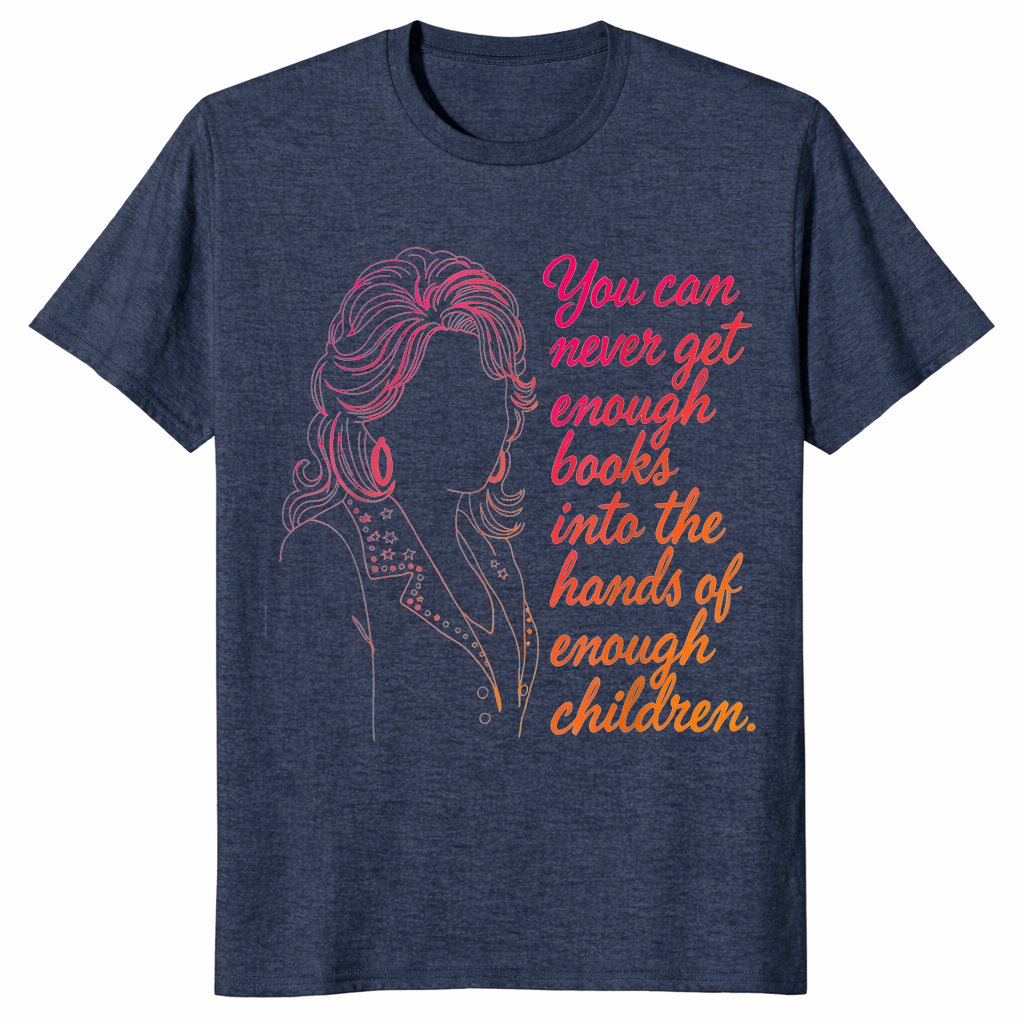 Enough books shirt in heather navy
