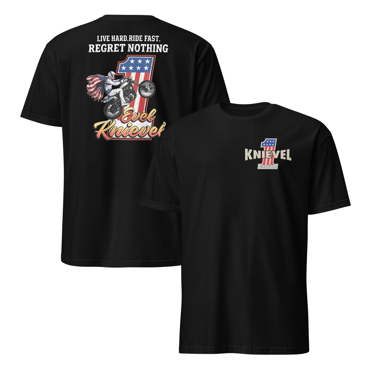 Evel Knievel Live Hard Ride Fast Regret Nothing Tribute Shirt | Cuccico