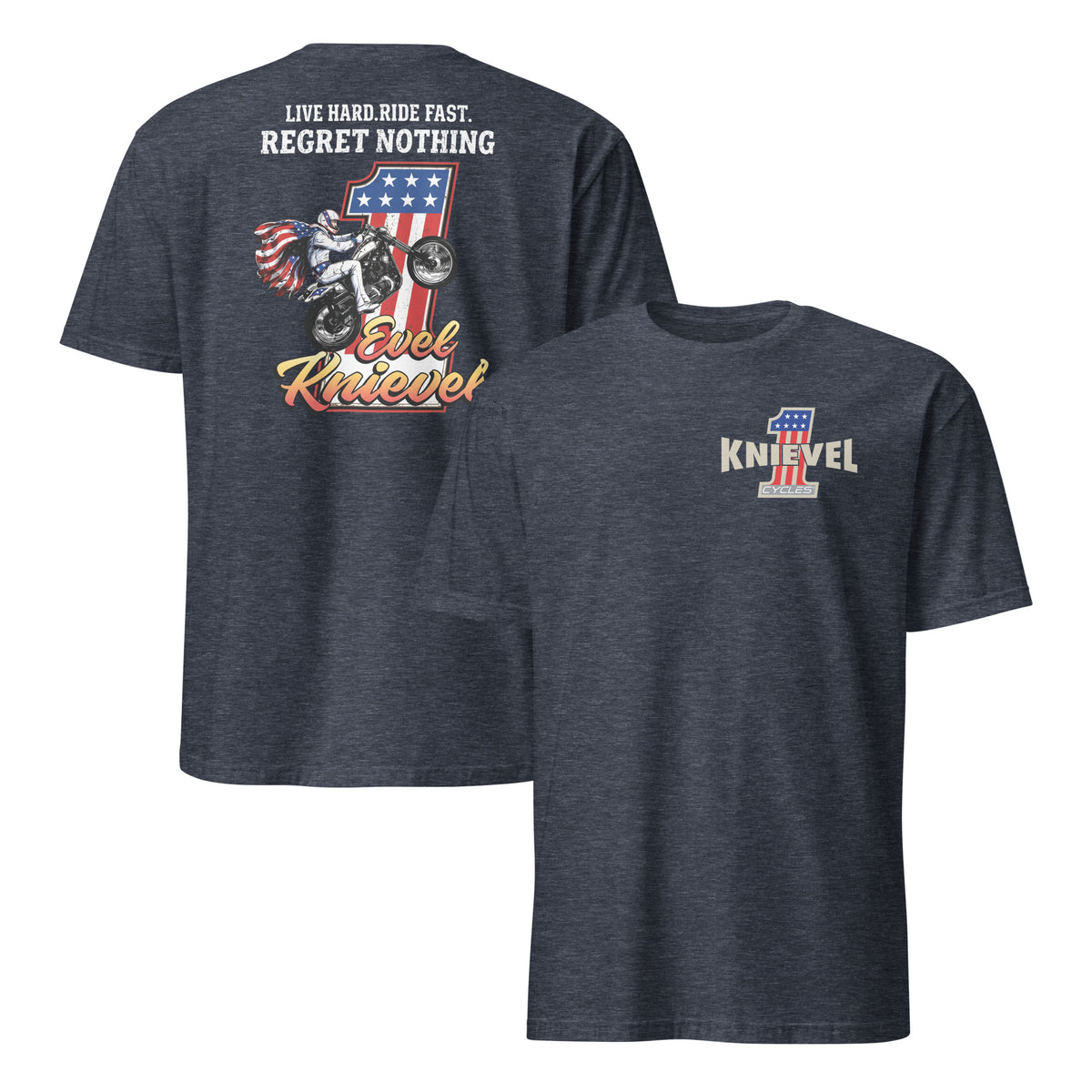 Evel Knievel Live Hard Ride Fast Regret Nothing Tribute Shirt | Cuccico