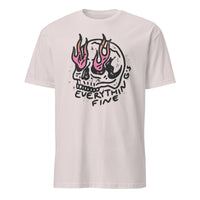 Everything is Fine Shirt in Ice Grey by Cuccico Retro Grunge Skull Graphic Tee