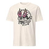 Everything is Fine Shirt in Natural by Cuccico Retro Grunge Flaming Skull Shirt