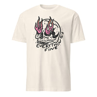 Everything is Fine Shirt in Natural by Cuccico Retro Grunge Flaming Skull Shirt
