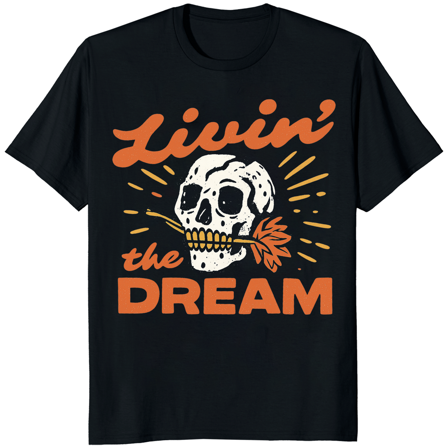 Everything is Fine Skeleton Festival Shirt in Black by Cuccico
