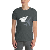 Funny Pilot T-Shirt - Paper Airplane Aviation Flying Shirt - Cuccico Design
