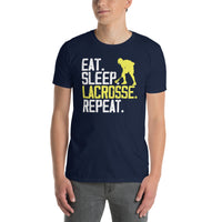 Lacrosse T-Shirt - Eat Sleep Lacrosse Repeat Gift for Men - Cuccico Design