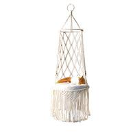 Macrame Hanging Pet Bed Macrame Cat Hammock Wall Hanging Cat Hammock Macrame Cat Bed-Pet Gifts Hammock Macrame Cat Swing - YourCatBackpack.Co