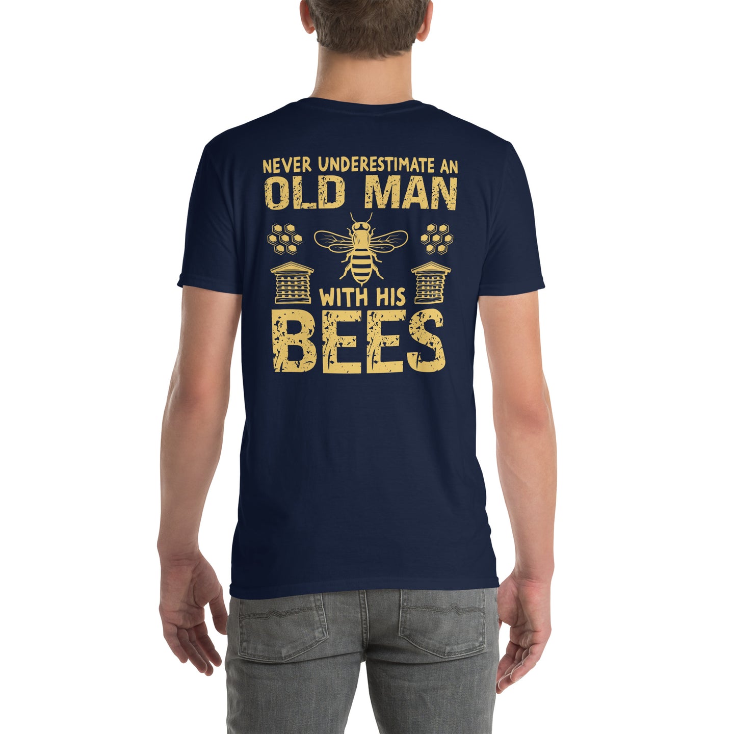 Never Underestimate Old Man With His Bees T-Shirt | Funny Beekeeping Gift - Cuccico Design