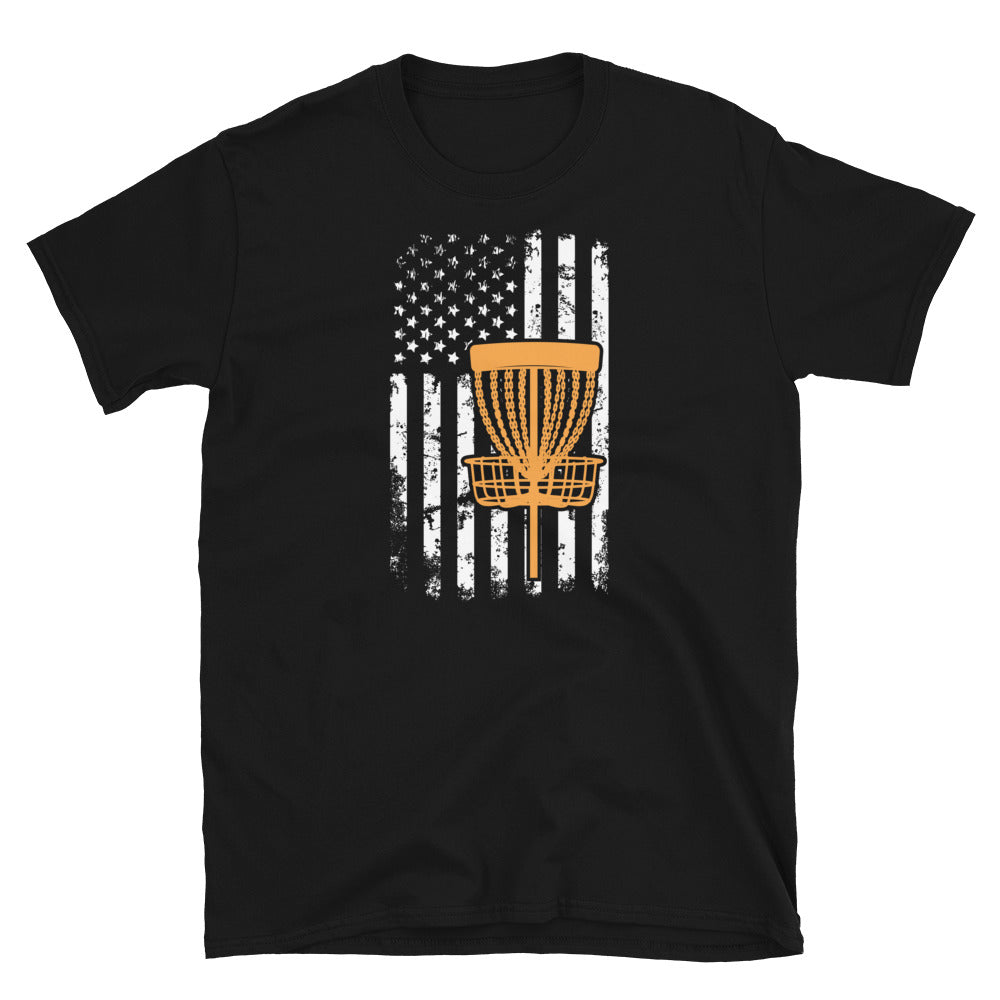 American Flag Disc Golf T-Shirt - USA Flag Design - Cuccico Design
