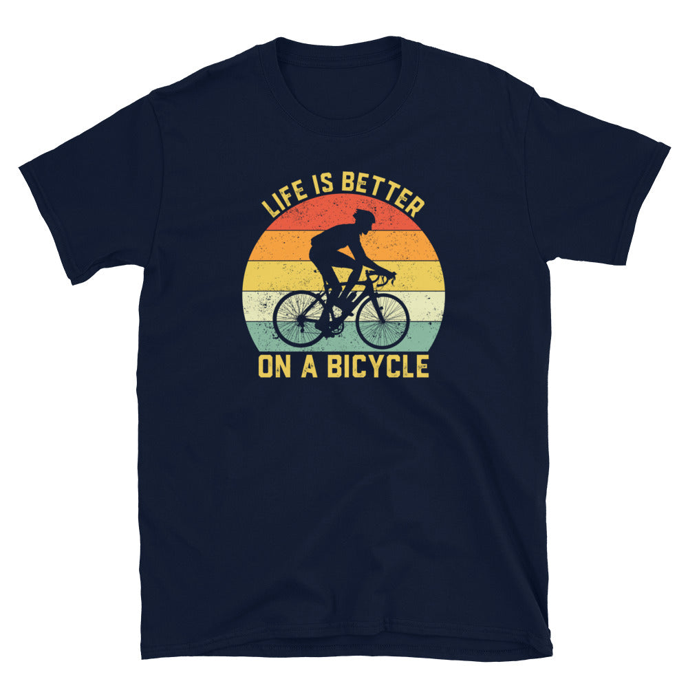 Life Is Better On A Bicycle Cycling T-Shirt | Road Bike Gift - Cuccico Design