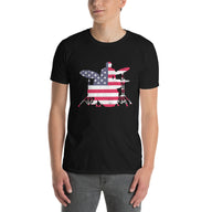 American Flag Drummer T-Shirt - Perfect Gift for Drummers - Cuccico Design