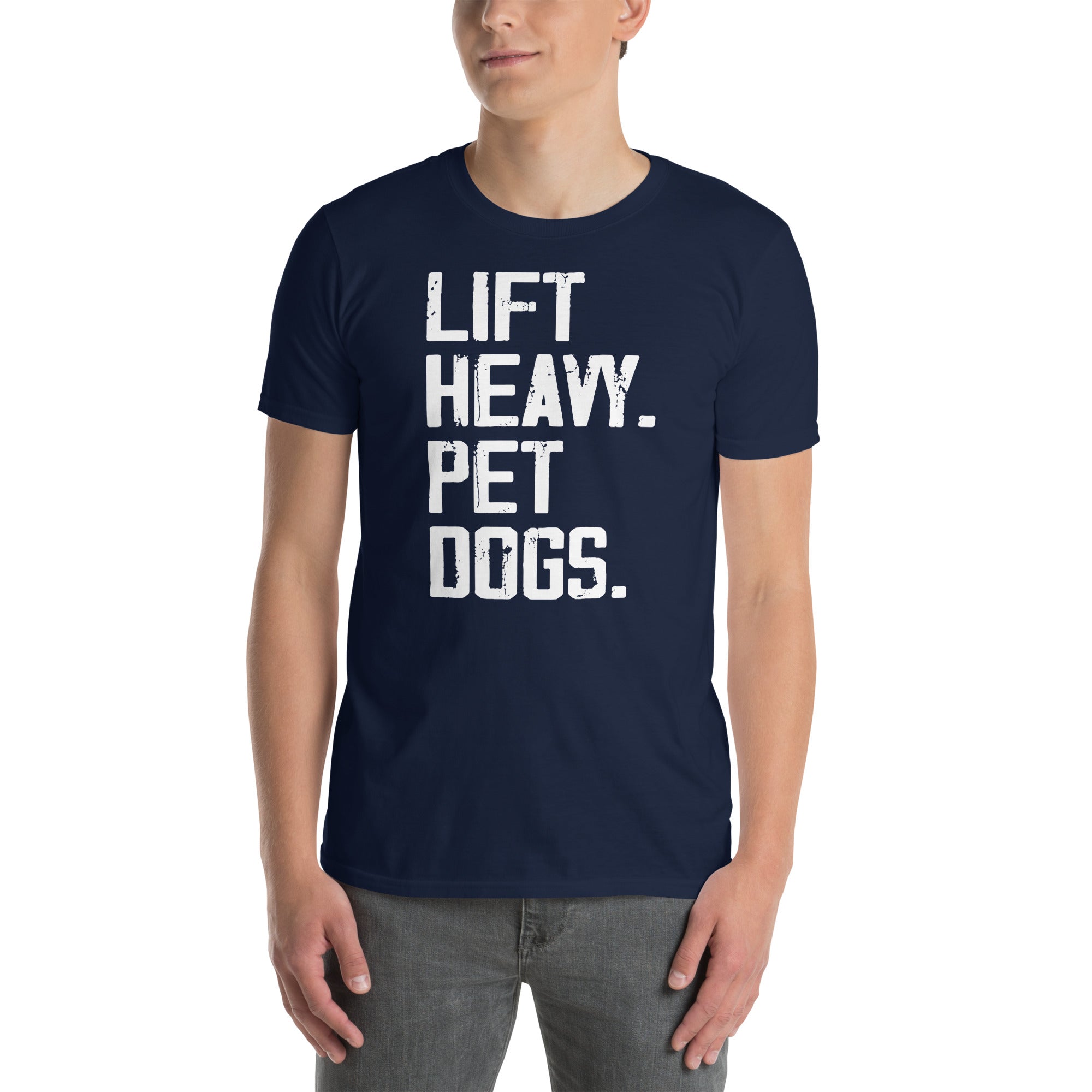 Lift Heavy Pet Dogs T-Shirt | Funny Gym Workout Gift - Cuccico Design