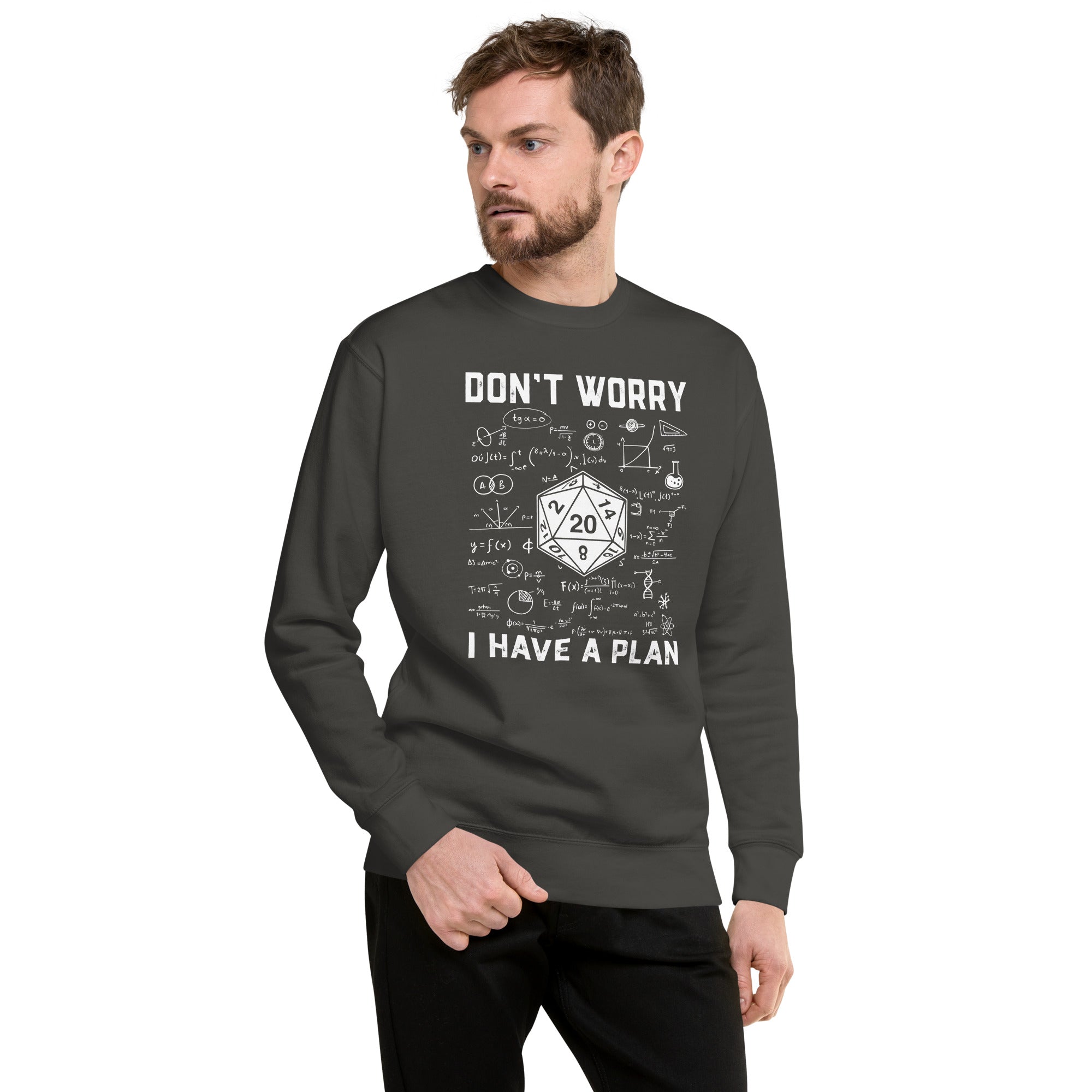 Don't Worry I Have A Plan D&D Sweatshirt | RPG Dice GM Gift - Cuccico Design