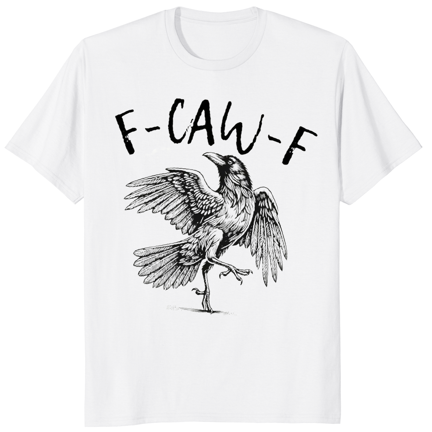 Cuccico Funny F‑Caw‑F Crow Lover T‑Shirt featuring gothic raven design