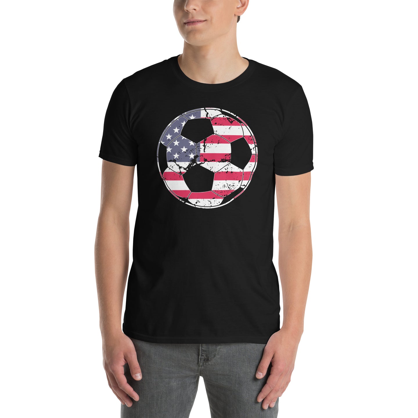 American Flag Soccer T-Shirt | USA Soccer Tee - Cuccico Design