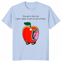 Fast Car T-Shirt | Whimsical Apple Car Driving Graphic Tee | Cuccico