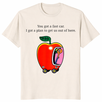 Fast Car T-Shirt | Whimsical Apple Car Driving Graphic Tee | Cuccico