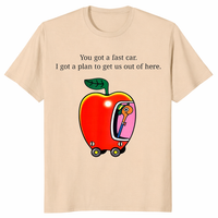 Fast Car T-Shirt | Whimsical Apple Car Driving Graphic Tee | Cuccico