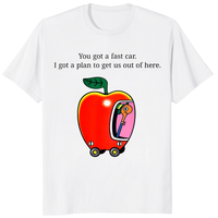 Fast Car T-Shirt | Whimsical Apple Car Driving Graphic Tee | Cuccico