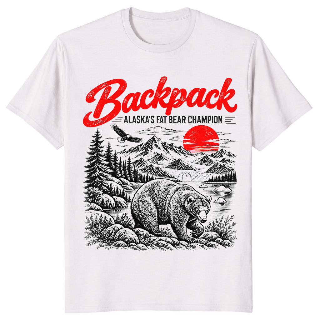 Fat bear week shirt in ice grey
