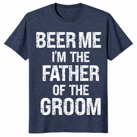 Father of groom shirt heather navy