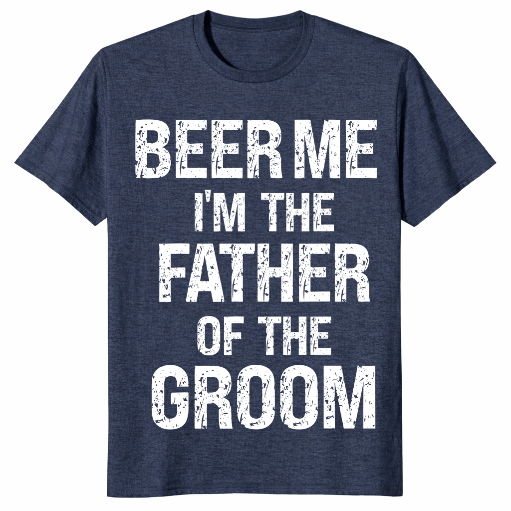 Father of groom shirt heather navy