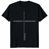 Fatherhood Is Kingdom Work Shirt with cross design and Proverbs 22:6 Bible verse