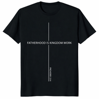 Fatherhood Is Kingdom Work Shirt with cross design and Proverbs 22:6 Bible verse