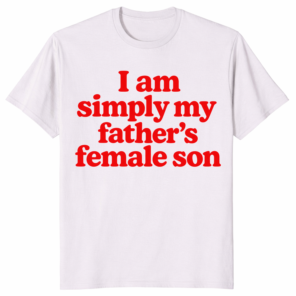 Father's Female Son Shirt in ice grey