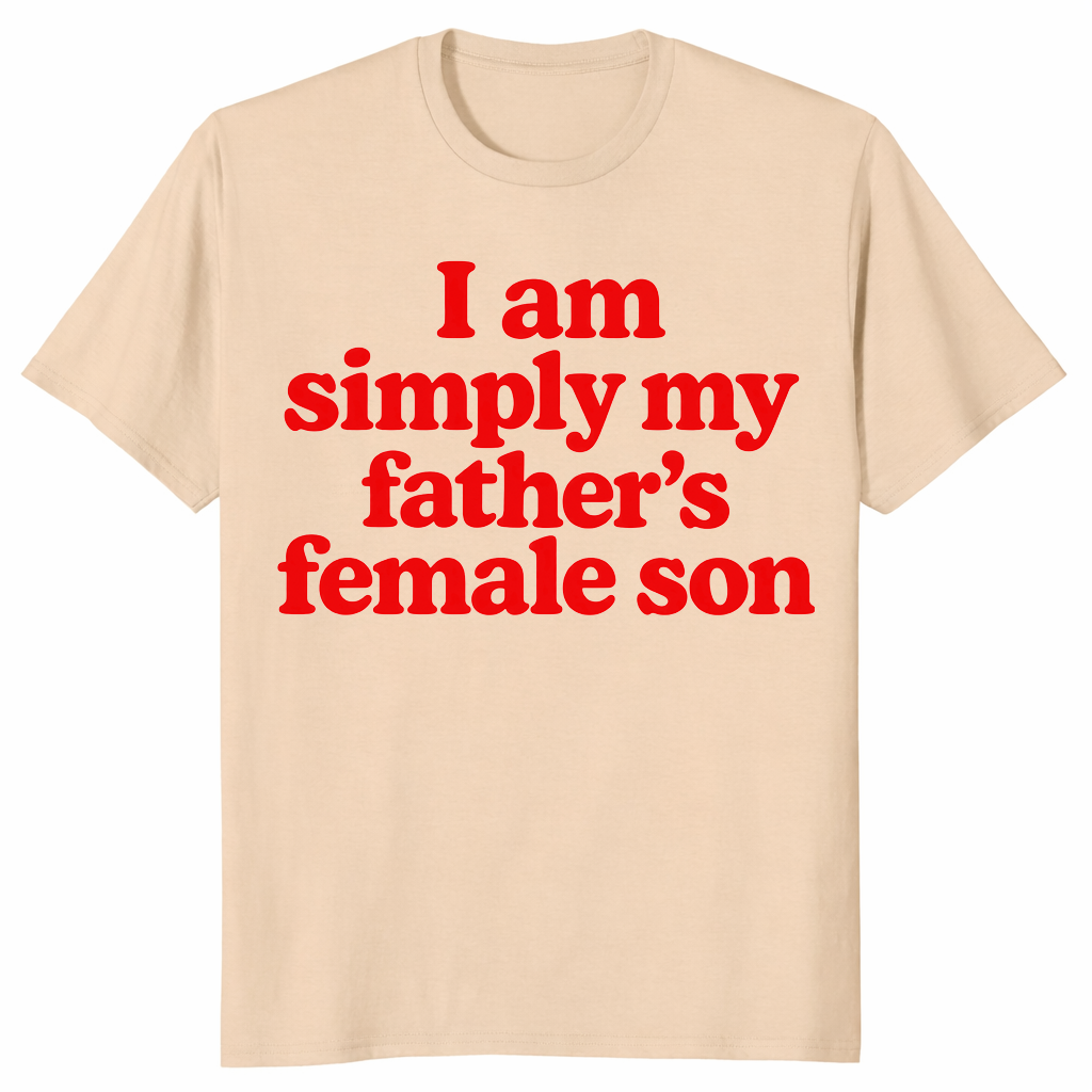 Father's Female Son Shirt in sand