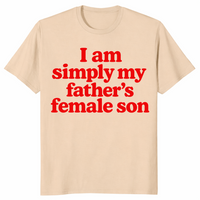 Father's Female Son Shirt in sand