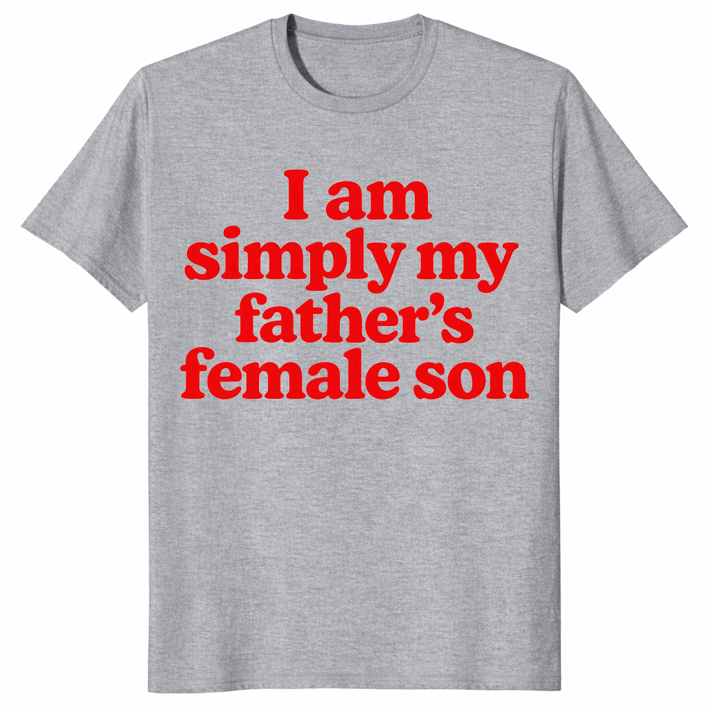 Father's Female Son Shirt in sport grey
