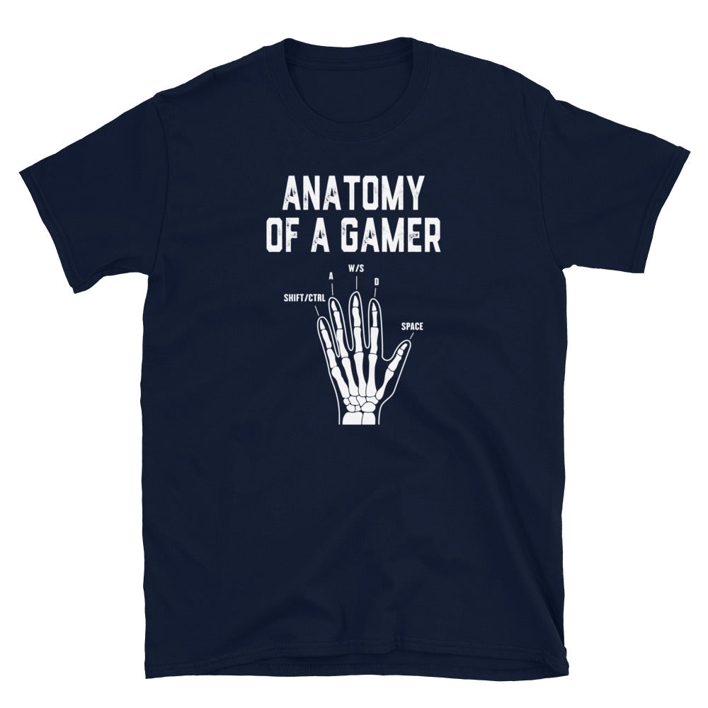 Gamer T-Shirt: Skeleton Hand WASD Design - Cuccico Design
