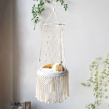 Macrame Hanging Pet Bed Macrame Cat Hammock Wall Hanging Cat Hammock Macrame Cat Bed-Pet Gifts Hammock Macrame Cat Swing - YourCatBackpack.Co