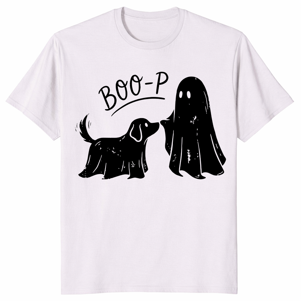Boo-p Geister-Hunde-Shirt | Lustiges Halloween-T-Shirt für Hundemamas