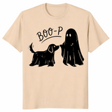 Boo-p Geister-Hunde-Shirt | Lustiges Halloween-T-Shirt für Hundemamas