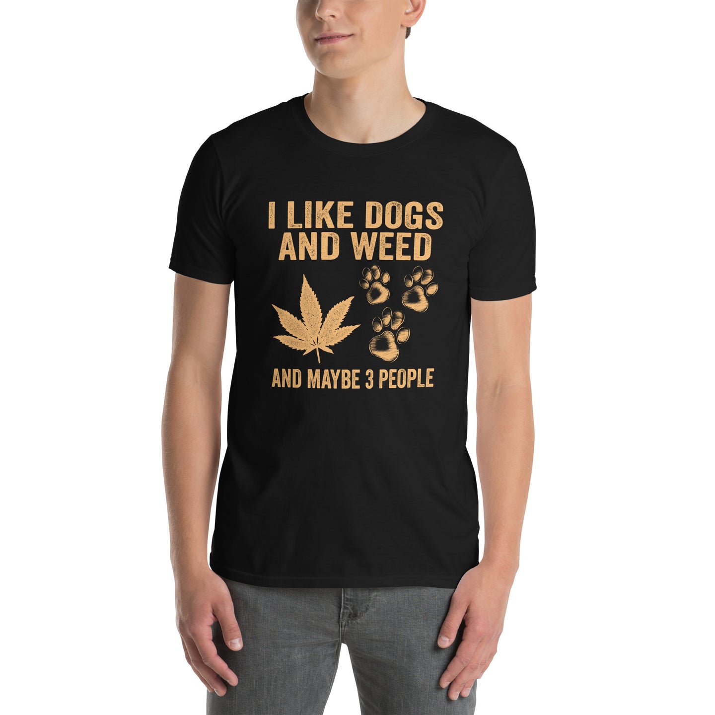 Weed and Dogs T-Shirt | I Like Dogs, Weed & Maybe 3 People - Cuccico Design