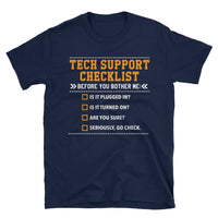 Funny Tech Support Checklist T-Shirt - Sysadmin Gift - Cuccico Design