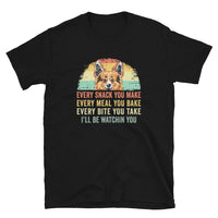 Retro Funny Corgi T-Shirt: Every Snack Every Meal Design - Cuccico Design