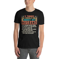 Funny Husband Shirt - 5 Things About My Husband Tee - Cuccico Design