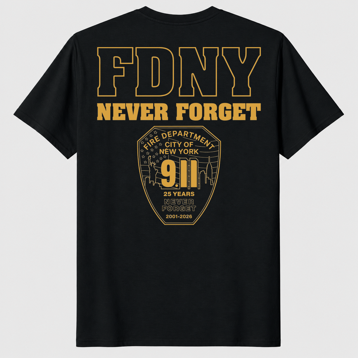 FDNY never forget shirt in black