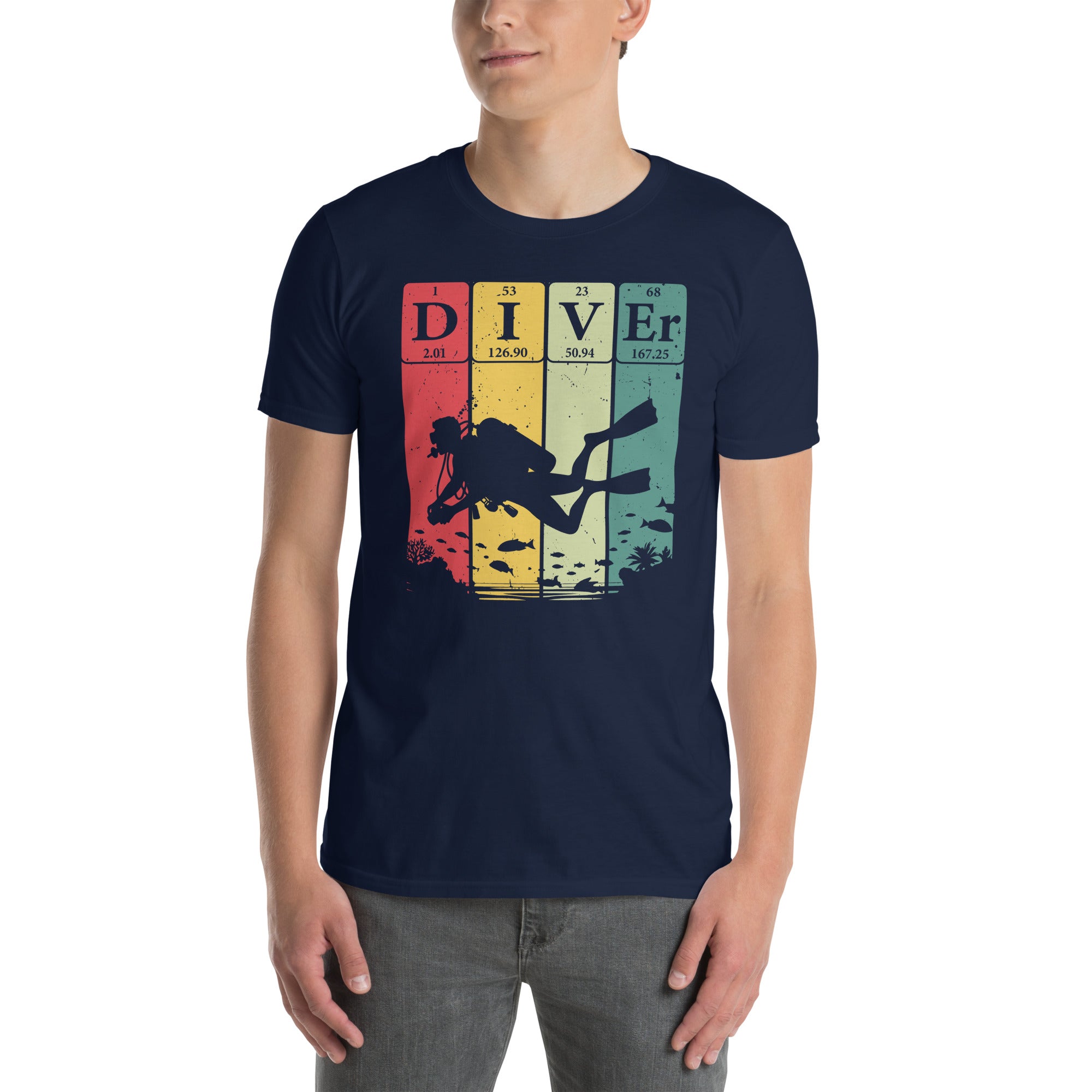 Scuba Diving T-Shirt - Periodic Table Scuba Diver Gift - Cuccico Design