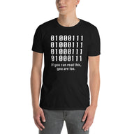Programmer T-Shirt: Binary Code If You Can Read This - Cuccico Design