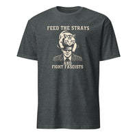 Dark Heather Feed the Strays Fight Fascists Shirt by Cuccico Graphic Tee